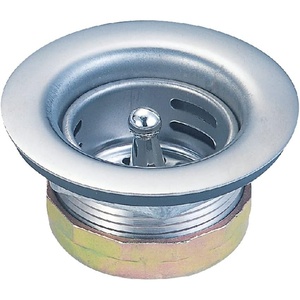 image:imageKingston Brass K461 Stainless Steel Duo Bar Sink Strainer with Die Cast Nut 21316Inch Diameter Brushed Nickel