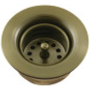 image:imageKingston Brass K461BAB Tacoma Stainless Steel Bar Sink Duo Basket Strainer Antique Brass