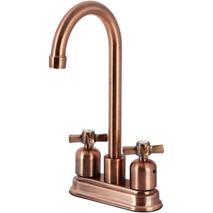 image:imageKingston Brass KB849ZXAC Millennium TwoHandle 2Hole Deck Mount Bar Faucet in Antique CopperAntique Copper
