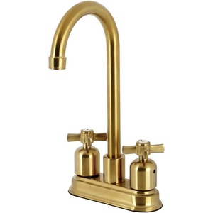 image:imageKingston Brass KB849ZXAC Millennium TwoHandle 2Hole Deck Mount Bar Faucet in Antique CopperBrushed Brass