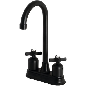 image:imageKingston Brass KB849ZXAC Millennium TwoHandle 2Hole Deck Mount Bar Faucet in Antique CopperMatte Black