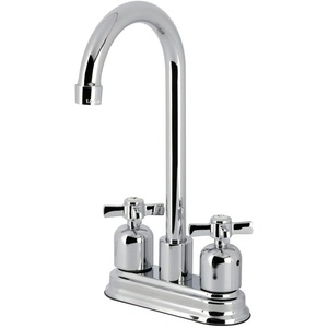 image:imageKingston Brass KB849ZXAC Millennium TwoHandle 2Hole Deck Mount Bar Faucet in Antique CopperPolished Chrome