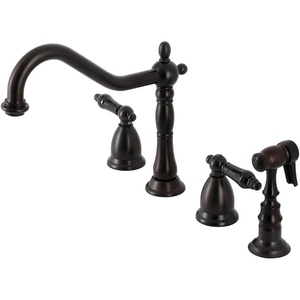 image:imageKingston Brass KS1795PKLBS Widespread Kitchen Faucet Oil Rubbed BronzeOil Rubbed Bronze