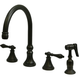 image:imageKingston Brass KS2791ALBS Widespread Kitchen Faucet Polished ChromeOil Rubbed Bronze