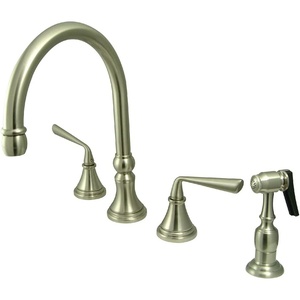 image:imageKingston Brass KS2792ZLBS Widespread Kitchen Faucet Polished BrassBrushed Nickel