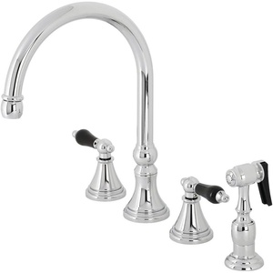 image:imageKingston Brass KS2795PKLBS Duchess Widespread Kitchen Faucet with Brass Sprayer Oil Rubbed BronzePolished Chrome