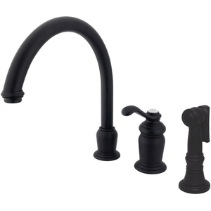 image:imageKingston Brass KS7828TLBS Templeton SingleHandle Widespread Kitchen Faucet Brushed NickelOil Rubbed Bronze