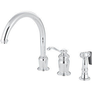 image:imageKingston Brass KS7828TLBS Templeton SingleHandle Widespread Kitchen Faucet Brushed NickelPolished Chrome