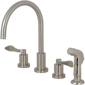 image:imageKingston Brass KS8728DFL 8Inch to 16Inch Widespread Kitchen Faucet Brushed NickelBrushed Nickel