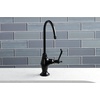 image:imageKingston Brass Gourmetier KS3198TL Templeton Design 14 Turn Water Filter Faucet Brushed NickelMatte Black