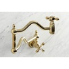 image:imageKingston Brass KS2101AX Heritage Wall Mount Pot Filler Polished ChromeBrushed Brass