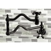 image:imageKingston Brass KS2101AX Heritage Wall Mount Pot Filler Polished ChromeMatte Black