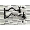 image:imageKingston Brass KS2102TAL Tudor Pot Filler Polished Brass 2413 x 219 x 12Matte Black