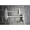 image:imageKingston Brass KS3103AL Wall Mount Pot Filler Kitchen Faucet Antique Brass 818Inch Spout HeightPolished Chrome