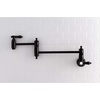 image:imageKingston Brass KS3103BAL Wall Mount Pot Filler Kitchen Faucet Antique BrassMatte Black