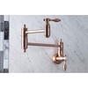 image:imageKingston Brass KS3103TAL Wall Mount Pot Filler Kitchen Faucet Antique BrassAntique Copper