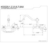 image:imageKingston Brass KS3227AX Vintage 6 Adjustable Center Wall Mount Kitchen Faucet Brushed BrassAntique Brass