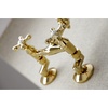 image:imageKingston Brass KS3227AX Vintage 6 Adjustable Center Wall Mount Kitchen Faucet Brushed BrassPolished Brass