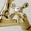 image:imageKingston Brass KS3227AX Vintage 6 Adjustable Center Wall Mount Kitchen Faucet Brushed BrassPolished Brass