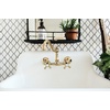 image:imageKingston Brass KS3227AX Vintage 6 Adjustable Center Wall Mount Kitchen Faucet Brushed BrassPolished Brass