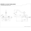 image:imageKingston Brass KS3227AX Vintage 6 Adjustable Center Wall Mount Kitchen Faucet Brushed BrassPolished Brass