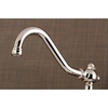 image:imageKingston Brass KS3227AX Vintage 6 Adjustable Center Wall Mount Kitchen Faucet Brushed BrassPolished Nickel