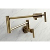 image:imageKingston Brass KS4100CML Manhattan Wall Mount Pot Filler Matte BlackAntique Brass