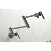image:imageKingston Brass KS4100CML Manhattan Wall Mount Pot Filler Matte BlackBrushed Nickel