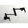 image:imageKingston Brass KS4100CML Manhattan Wall Mount Pot Filler Matte BlackMatte Black