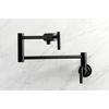 image:imageKingston Brass KS4100CML Manhattan Wall Mount Pot Filler Matte BlackMatte Black