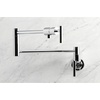 image:imageKingston Brass KS4100CML Manhattan Wall Mount Pot Filler Matte BlackPolished Chrome
