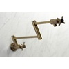 image:imageKingston Brass KS4103DL Concord Wall Mount Pot Filler Antique BrassAntique Brass