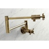 image:imageKingston Brass KS4103DL Concord Wall Mount Pot Filler Antique BrassAntique Brass