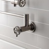 image:imageKingston Brass KS4106RKX Webb TwoHandle 1Hole Wall Mount Pot Filler with Knurled Handle in Polished NickelBrushed Nickel