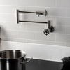 image:imageKingston Brass KS4106RKX Webb TwoHandle 1Hole Wall Mount Pot Filler with Knurled Handle in Polished NickelPolished Nickel