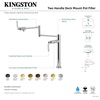 image:imageKingston Brass KS4708KL Whitaker Deck Mount Pot Filler Faucet Brushed NickelMatte Black
