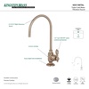 image:imageKingston Brass KS5193TAL Tudor SingleHandle Water Filtration Faucet Antique BrassBrushed Nickel