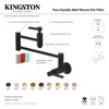 image:imageKingston Brass KS8100DKL Kaiser Pot Filler Matte Black 20 x 263 x 263Polished Nickel
