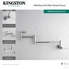 image:imageKingston Brass KS8107DL Wall Mount Pot Filler Kitchen Faucet Brushed Brass 20 x 263 x 831Brushed Brass