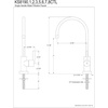 image:imageKingston Brass KS8196CTL Continental SingleHandle Water Filtration Faucet Polished NickelPolished Brass