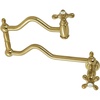 image:imageKingston Brass KS2101AX Heritage Wall Mount Pot Filler Polished ChromeBrushed Brass