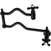 image:imageKingston Brass KS2101AX Heritage Wall Mount Pot Filler Polished ChromeMatte Black