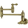 image:imageKingston Brass KS3103AL Wall Mount Pot Filler Kitchen Faucet Antique Brass 818Inch Spout HeightAntique Brass