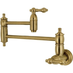 image:imageKingston Brass KS3103AL Wall Mount Pot Filler Kitchen Faucet Antique Brass 818Inch Spout HeightBrushed Brass