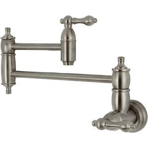 image:imageKingston Brass KS3103AL Wall Mount Pot Filler Kitchen Faucet Antique Brass 818Inch Spout HeightBrushed Nickel