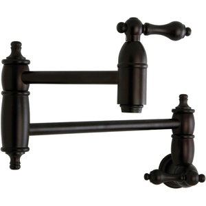 image:imageKingston Brass KS3103AL Wall Mount Pot Filler Kitchen Faucet Antique Brass 818Inch Spout HeightOil Rubbed Bronze