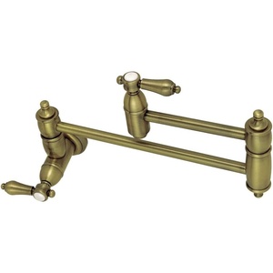 image:imageKingston Brass KS3103BAL Wall Mount Pot Filler Kitchen Faucet Antique BrassAntique Brass