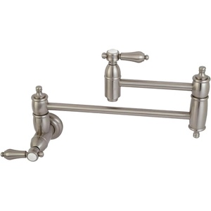 image:imageKingston Brass KS3103BAL Wall Mount Pot Filler Kitchen Faucet Antique BrassBrushed Nickel