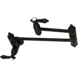 image:imageKingston Brass KS3103BAL Wall Mount Pot Filler Kitchen Faucet Antique BrassMatte Black