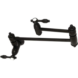image:imageKingston Brass KS3103TAL Wall Mount Pot Filler Kitchen Faucet Antique BrassMatte Black